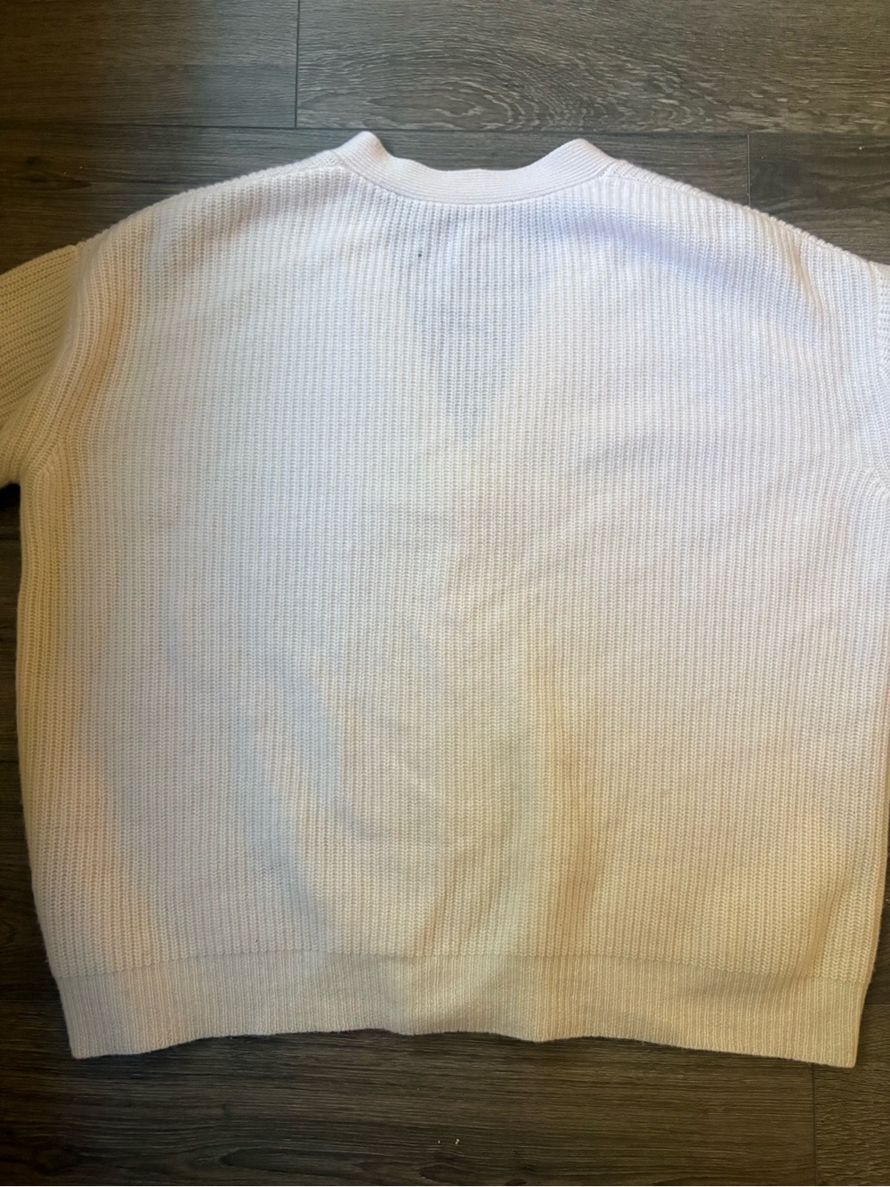 Jenni Kayne Cream Ribbed Button-Front Cardigan - Picture 4 of 6